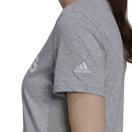 Koszulka damska adidas ESSENTIALS LOGO szara HL2053