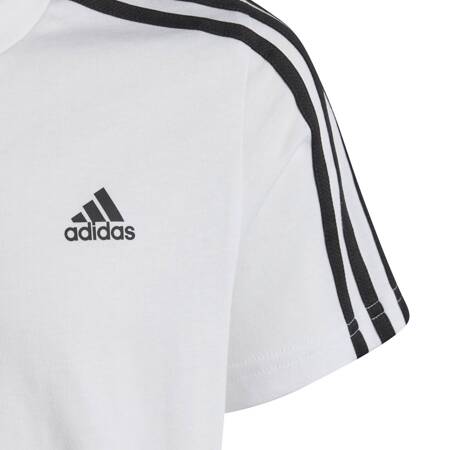 Koszulka dziecięca adidas ESSENTIALS 3-STRIPES biała IC0605