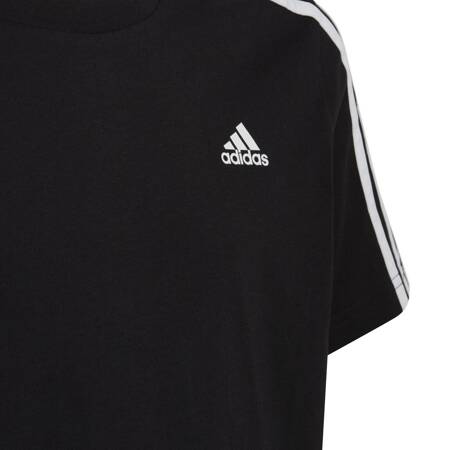 Koszulka dziecięca adidas ESSENTIALS 3-STRIPES czarna HR6330