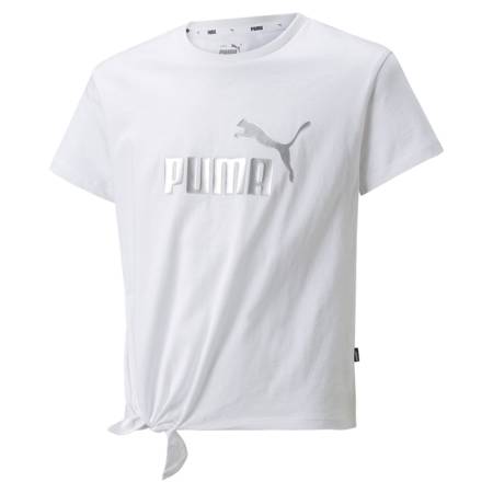 Koszulka dziewczęca Puma ESS+ LOGO biała 84695602