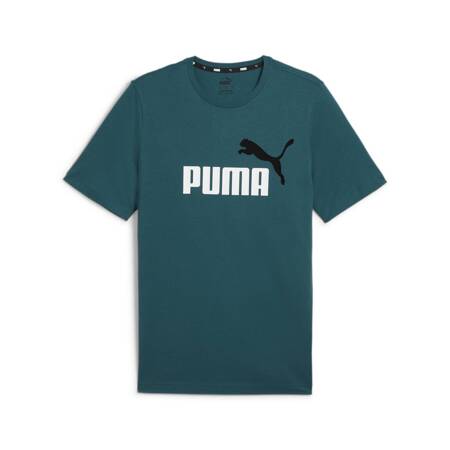 Koszulka męska Puma ESS+ 2 COL LOGO zielona 58675908