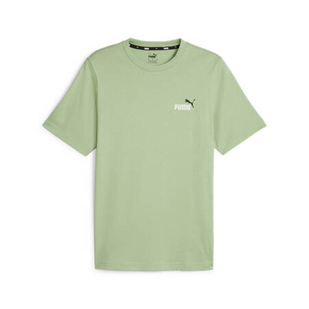Koszulka męska Puma ESS+ 2 COL SMALL LOGO zielona 67447095