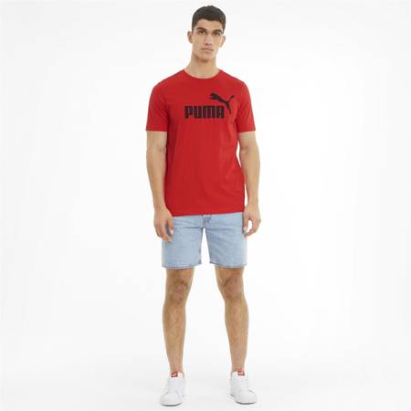 Koszulka męska Puma ESSENTIALS LOGO czerwona 58666611