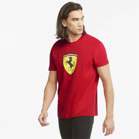 Koszulka męska Puma FERRARI RACE COLORED BIG SHIELD czerwona 53169102
