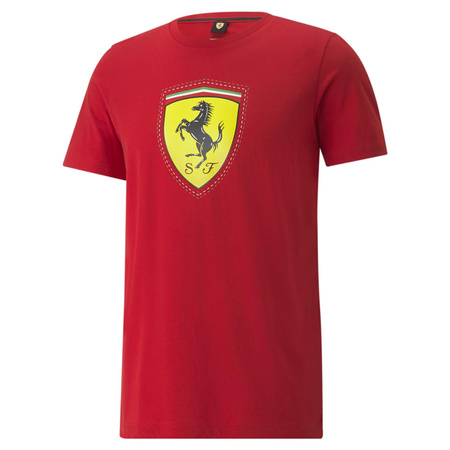 Koszulka męska Puma FERRARI RACE COLORED BIG SHIELD czerwona 53375302