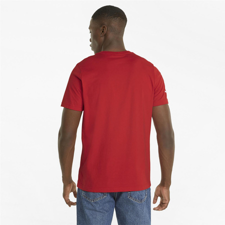 Koszulka męska Puma FERRARI RACE TONAL BIG SHIELD czerwona 53375202