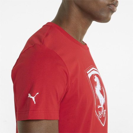 Koszulka męska Puma FERRARI RACE TONAL BIG SHIELD czerwona 53375202