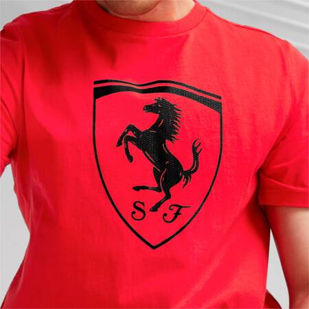 Koszulka męska Puma FERRARI RACE TONAL BIG SHIELD czerwona 62095102