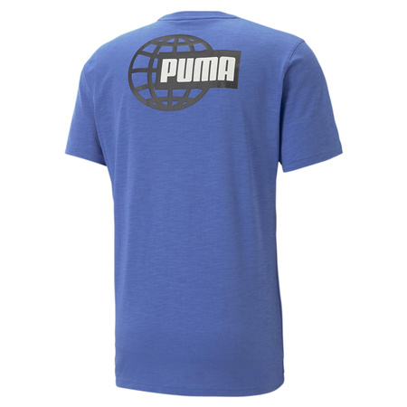 Koszulka męska Puma Graphic Running granatowa 52323792