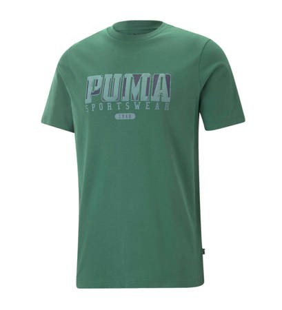 Koszulka męska Puma Graphics Retro zielona 67448637