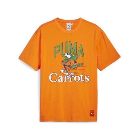 Koszulka męska Puma X CARROTS GRAPHIC pomarańczowa 62744345