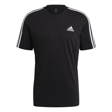 Koszulka męska adidas ESSENTIALS 3-STRIPES czarna GL3732