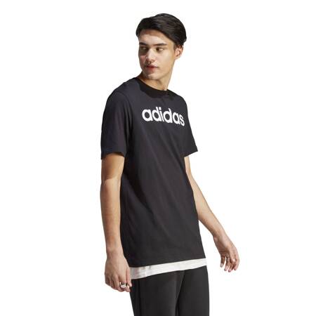 Koszulka męska adidas LINEAR SINGLE JERSEY czarna IC9274