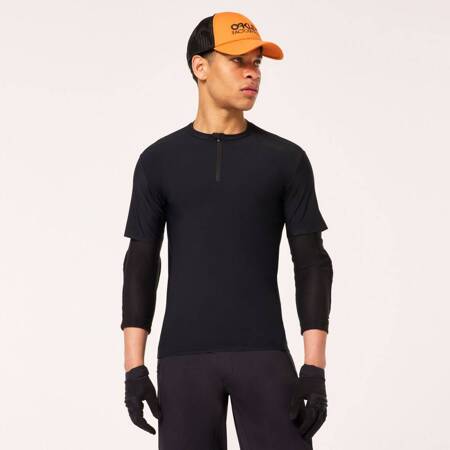 Koszulka rowerowa męska Oakley POINT TO POINT 1/4 ZIP czarna FOA406240-02E