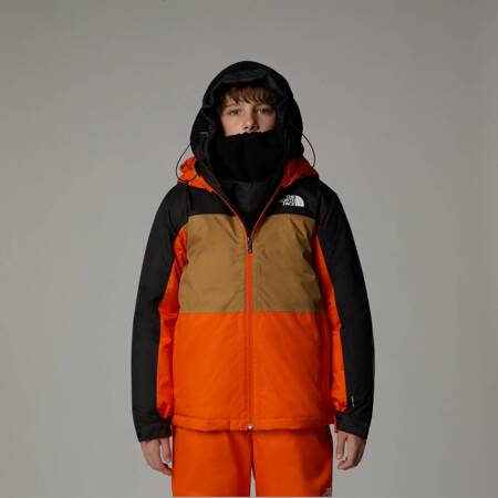 Kurtka narciarska chłopięca The North Face FREEDOM INSULATED pomarańczowa NF0A88TZ1OP