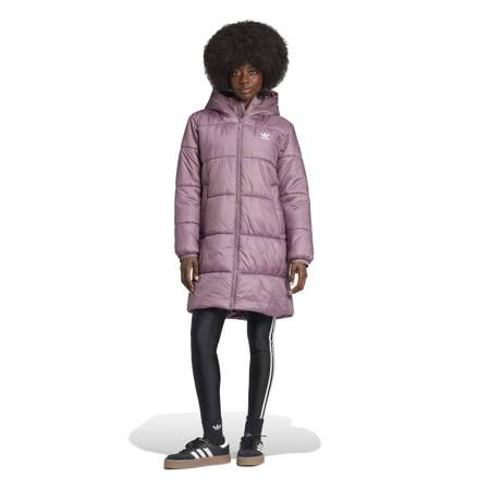 Kurtka puchowa damska adidas LONG PUFFER różowa IW5857