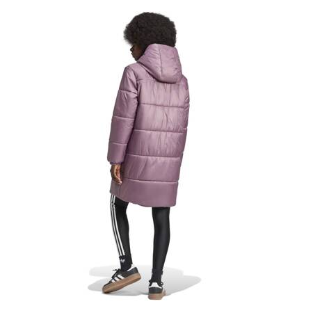 Kurtka puchowa damska adidas LONG PUFFER różowa IW5857