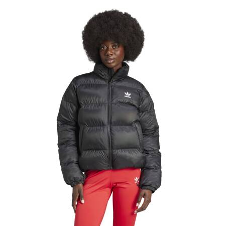 Kurtka puchowa damska adidas SHORT PUFFER czarna JD0420