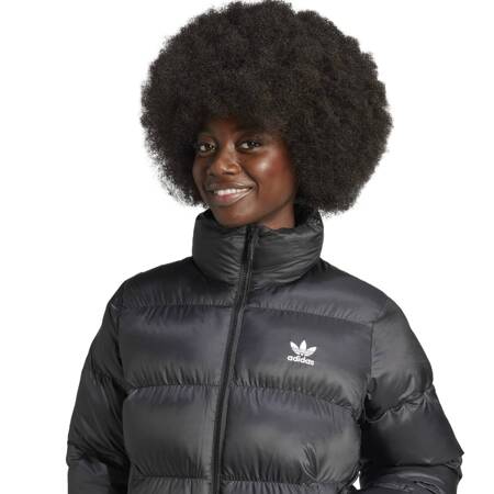 Kurtka puchowa damska adidas SHORT PUFFER czarna JD0420