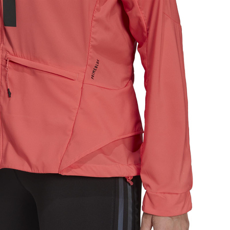 Kurtka z kapturem damska adidas MARATHON Translucent różowa HH9211