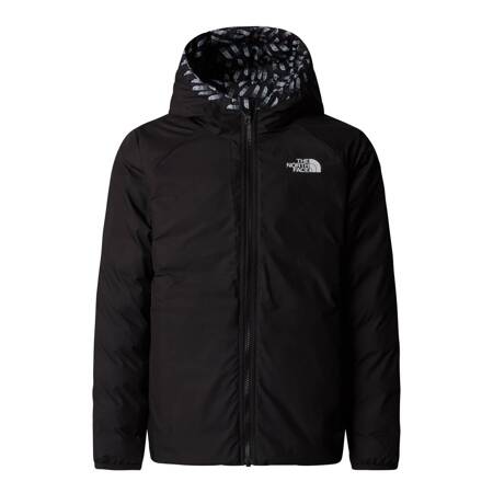 Kurtka z kapturem dziewczęca The North Face REVERSIBLE PERRITO czarna NF0A88UE4EI