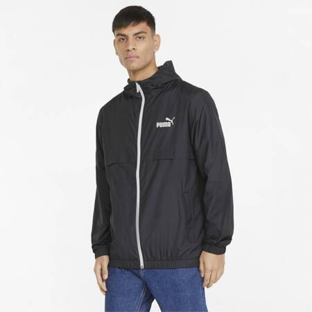 Kurtka z kapturem męska Puma ESS SOLID WINDBREAKER czarna 84748401