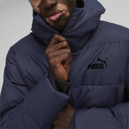 Kurtka z kapturem męska Puma PROTECTIVE DOWN COAT granatowa 67537806