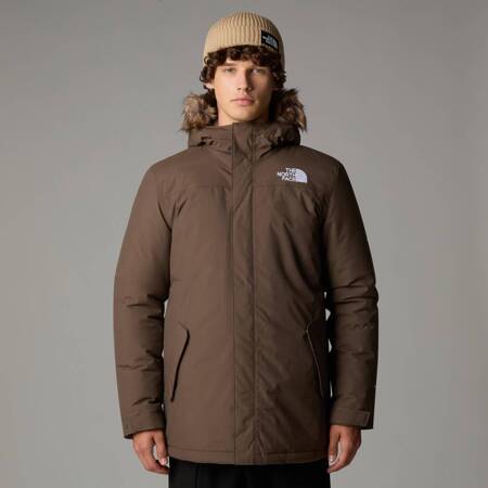 Kurtka z kapturem męska The North Face ZANECK brązowa NF0A4M8H1OI