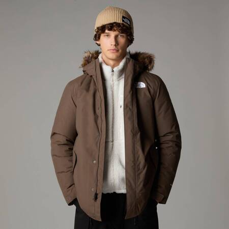 Kurtka z kapturem męska The North Face ZANECK brązowa NF0A4M8H1OI