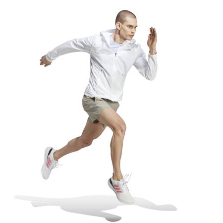 Kurtka z kapturem męska adidas Marathon Warm-Up biała IB8265