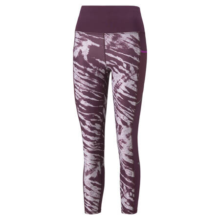 Legginsy damskie Puma RUN 5K GRAPHIC 7/8 fioletowe 52139412