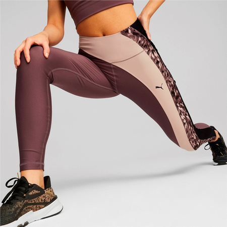 Legginsy damskie Puma SAFARI GLAM fioletowe 52224875