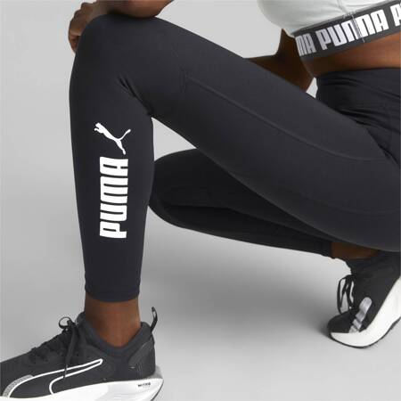 Legginsy damskie Puma TRAIN FAVORITE LOGO 7/8 czarne 52241901