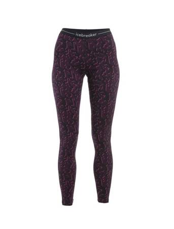 Legginsy termiczne damskie Icebreaker 200 OASIS bordowe IB0A56UE989