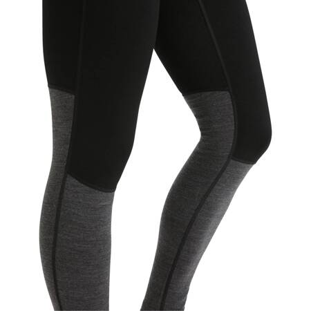 Legginsy termiczne damskie Icebreaker ZONEKNIT 200 czarne IB0A56HE091