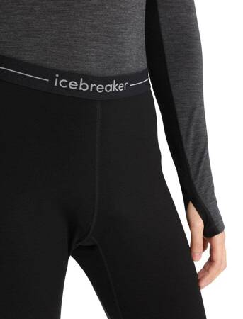 Legginsy termiczne męskie Icebreaker ZONEKNIT 200 czarne IB0A56HB091