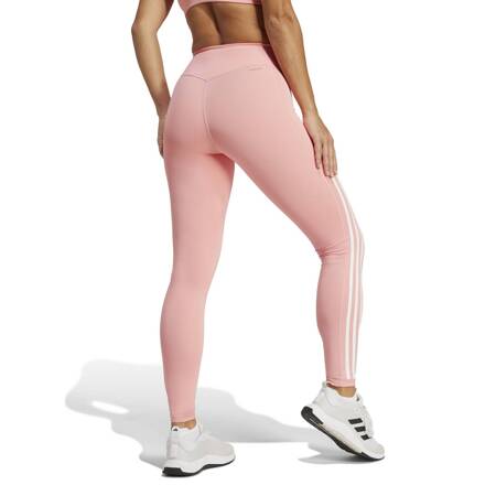 Legginsy treningowe damskie adidas OPTIME 3-STRIPES różowe IZ2716