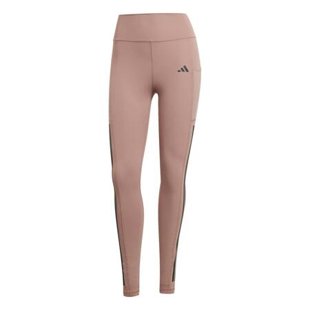 Legginsy treningowe damskie adidas OPTIME 3-STRIPES różowe JI8764