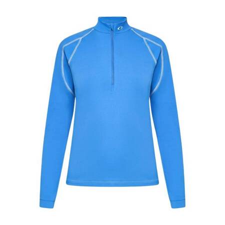 Longsleeve damski Oakley RIBBED QTR ZIP niebieski FOA500576-600