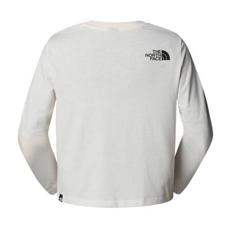 Longsleeve damski The North Face L/S SIMPLE DOME CROP biały NF0A89FKQLI