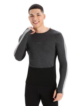 Longsleeve termiczny męski Icebreaker ZONEKNIT 200 szary IB0A56HA5851