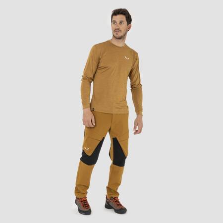 Longsleeve trekkingowy męski Salewa PUEZ MELANGE DRY pomarańczowy 00-0000027453_7026