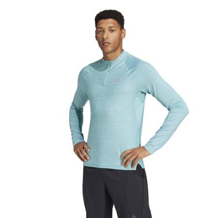 Longsleeve treningowy męski adidas GYM+ turkusowy IW5902