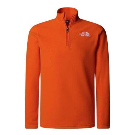 Polar dziecięcy The North Face GLACIER 1/4 ZIP pomarańczowy NF0A8AZM1OP