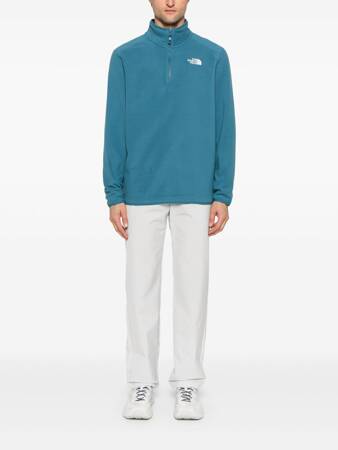 Polar męski The North Face 100 GLACIER 1/4 ZIP niebieski NF0A855WQ31