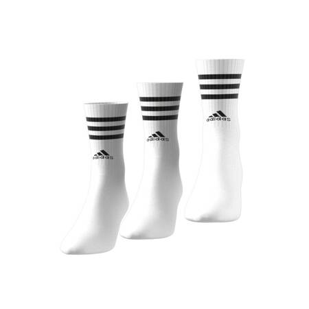 Skarpety unisex adidas 3-Stripes Crew 3-Pack białe HT3458