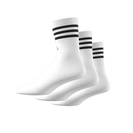 Skarpety unisex adidas 3-Stripes Crew 3-Pack białe HT3458