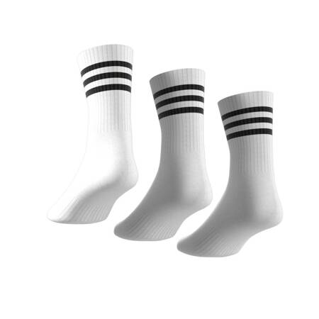 Skarpety unisex adidas 3-Stripes Crew 3-Pack białe HT3458