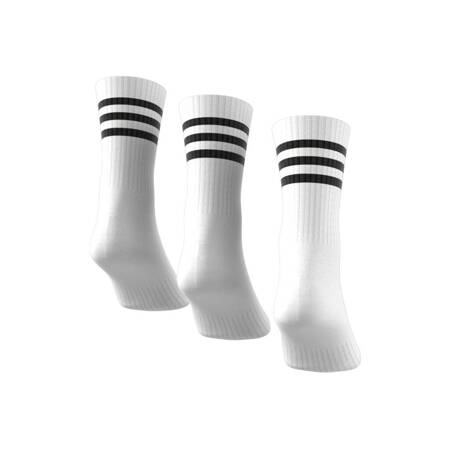 Skarpety unisex adidas 3-Stripes Crew 3-Pack białe HT3458