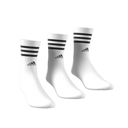 Skarpety unisex adidas 3-Stripes Crew 3-Pack białe HT3458